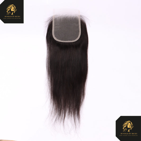 Virgin Transparent Lace Closure – 100% Unprocessed Human Hair (Straight & Body Wave)