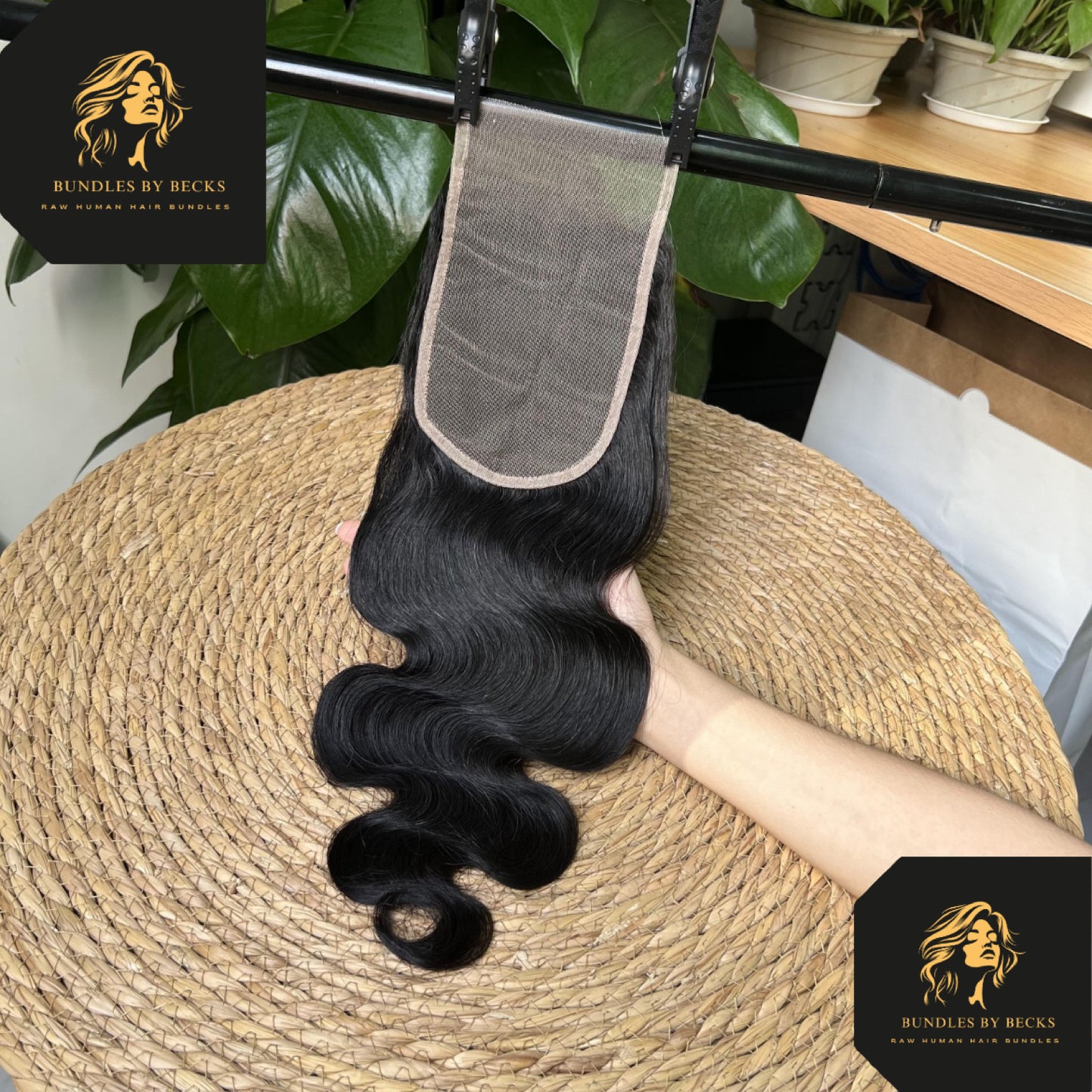 Virgin Transparent Lace Closure – 100% Unprocessed Human Hair (Straight & Body Wave)