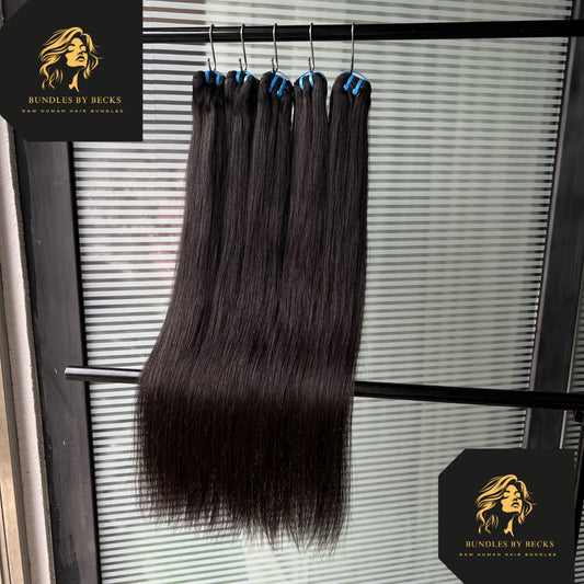 Raw Straight Hair Bundles – 100% Raw, Single-Donor Human Hair