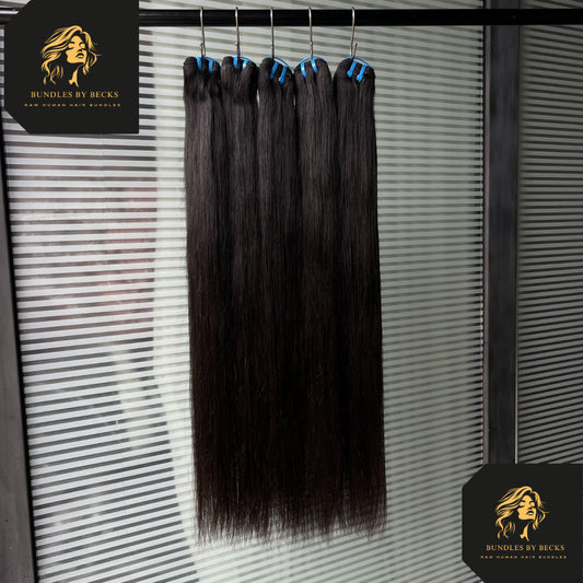 Raw Straight Hair Bundles – 100% Raw, Single-Donor Human Hair